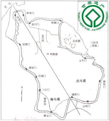 大明应天府地形图。